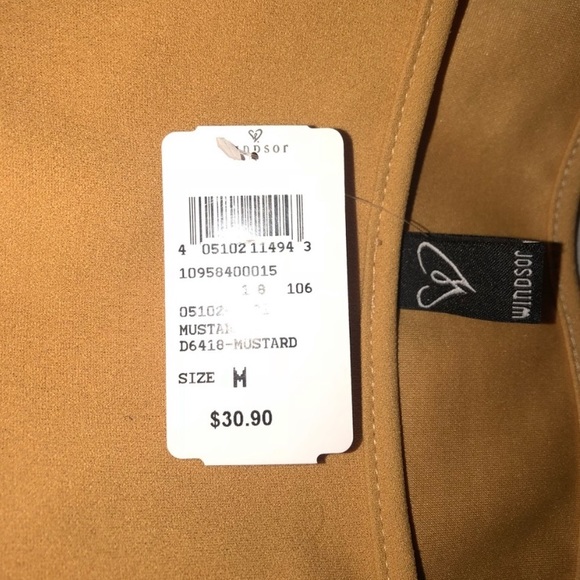 NWT Mustard Eyes on the Ties Windsor Dress - Picture 2 of 2